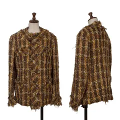 ジュンヤワタナベ コムデギャルソンJUNYA WATANABE COMME des GARCONS モヘヤ混ウールツイードジャケット 茶他Mのサムネイル