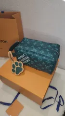 デパートフルセット 25年最新 Louis Vuitton ルイヴィトン ドゥブル・セ、キーキット グリーン ポーチ