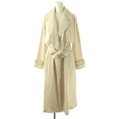 デュラスアンビエント DURAS ambient 24AW サテンパイピングフリルヨークトレンチコート S ライトベージュ /DF ■OS