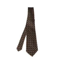 コムデギャルソン オムCOMME des GARCONS HOMME 格子ジャガードネクタイ 茶黒のサムネイル