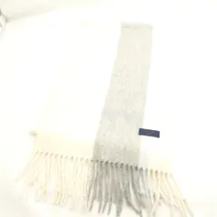 美品 Luna Luce Roca ルナルーチェロカ マフラー グレー ブルー レディース AD1755A87 