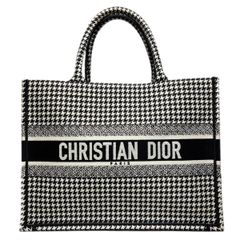 未使用級】DIOR ブックトート スモール ハウンドトゥース 千鳥格子