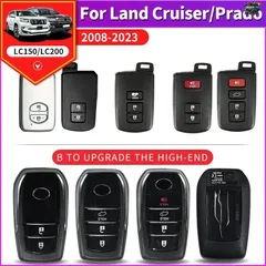 トヨタ ランドクルーザー 200 2008-2021 キーシェル改造 プラド 150 リモートキーシェルアップグレード 2/3/4 ボタン アクセサリー キーケ