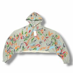 GB MOUTH 藻 ニットパーカー ダメージ加工 ベージュ - メルカリ