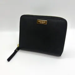 ケイトスペード　二つ折り財布　ラウンドファスナー　ブラック