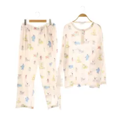 ジェラートピケ gelato pique 24AW SESAME STREET 総柄 プルオーバー ロングパンツ カットソー パジャマ セットアップ F ピンク マルチカラー /ES ■OS