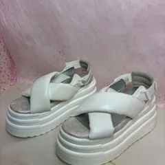 ♡新品未使用♡ 　美品　24cm 　ヨースケ YOSUKE  　レディース 　厚底スポーツサンダル 　10cm 　厚底フラットサンダル　厚底バックベルト 　パテッドサンダル  MY1469-271