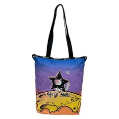 LESPORTSAC(レスポートサック) ショルダーバッグ - イエロー×黒×マルチ ストレンジキャット/Guan Chunコラボ LESPORTSAC(レスポートサック) ショルダーバッグ - イエロー×黒×マルチ