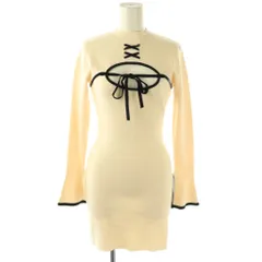 ダーリッチ Darich 24AW フロントオープンリボンニットミニワンピース F アイボリー /DF ■OS