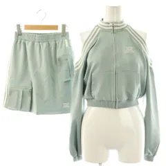 ダーリッチ Darich 24SS オープンショルダージャージー ジャケット スカート 台形 ミニ セットアップ F ライトグリーン /HK ■OS