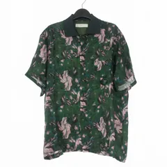 トーガ TOGA VIRILIS 22AW Inner print S/S shirt プリント アロハシャツ 半袖 46 グリーン 緑 TV22-FJ326のサムネイル