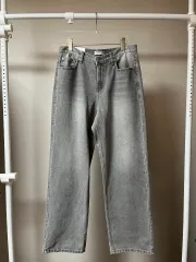 メンズ ワイド ブラックデニム パンツ