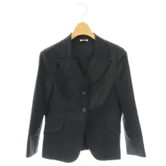 ミュウミュウ miumiu テーラードジャケット アウター コットン 40 黒 /NR ■OS