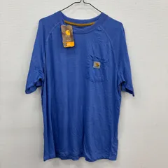 Y247 carhartt force XL ブルー Force Cotton Delmont Short-Sleeve T-shirt モデル番号100410 カーハート Tシャツ ラグランスリーブ ワークウェア古着卸 アメリカ仕入