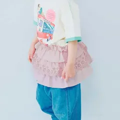 p.premier レイヤードスカートにもなるマルチWAYフリルキャミ ラベンダー 子供服 P310036のサムネイル