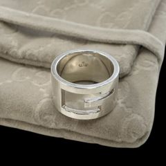 GUCCI グッチ Gリング ロゴ シルバー 箱・ギャンティ・保存袋 - メルカリ