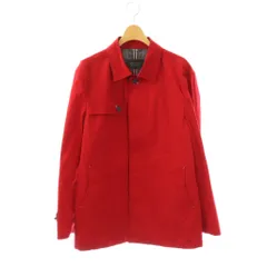 バーバリーブラックレーベル BURBERRY BLACK LABEL ステンカラーコート スプリング アウター ロング丈 ワンカラー L 赤 レッド /BB
