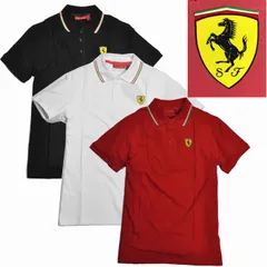 Ferrari（フェラーリ） ポロシャツ　半袖cotton綿 鹿の子  春夏  S～Lサイズ　826418のサムネイル