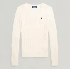 POLO RALPH LAUREN ポロラルフローレン レディース ケーブルニット コットン Vネック セーター