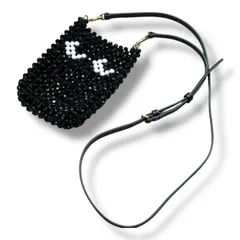 ANYA HINDMARCH (アニヤハインドマーチ) Eyes Pouch on Strap  ブラック -