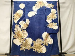 平和屋着物■豪華振袖　駒刺繍　流水乱菊文　金彩　正絹　逸品　CABF4153ev