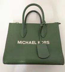 M 【保管品】最終値下価格 MICHAEL KORS マイケルコース ハンドバッグ ショルダーバッグ ミレラ ショッパートート スモール グリーン 現状品