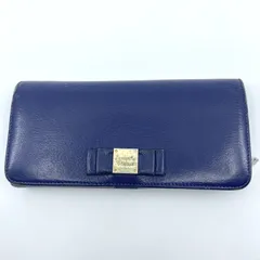 Samantha Thavasa　サマンサタバサ  長財布　二つ折り　ブルー　リボン　レザー