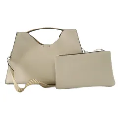 ジャンニキャリーニ GUM gianni chiarini オーロラL バッグ トート ショルダー ポーチ付き レザー 白 ホワイト /SS ■OS