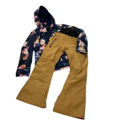 186001 現状品 BURTON バートン ウィンタースポーツウェア S スノーボードウェア 上下セット レディース 2点まとめ売り