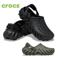 클록스 맨즈 샌들 가벼운 에코 크로그 블랙 블랙 신기 쉬운 통기성 아웃도어 평상시 신기 crocs Echo Clog 207937