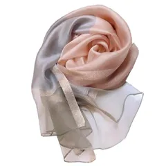 [HURESON] ストール 大判 薄手 春夏 スカーフ ピンク マフラー レディース 秋冬 ショール 結婚式 小顔効果 冷房対策 日焼け止め 海辺 旅行 通勤用 (グレー & ピンク) 1