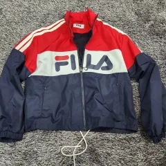 FILA フィラ ウィンドブレーカー ジャケット レッド/ネイビー s