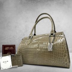 未使用【JRA認定】レザージュエルズ クロコダイル ハンドバッグ VV093 
