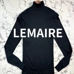 極美品/2020年製●LEMAIRE ルメール タートルネック コットン ニット ハイゲージ セーター 黒 やや薄手 メンズ XS(S位) 綿 ブラック 細身のサムネイル