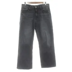 マザー mother THE BOOKIE ANKLE デニムパンツ ジーンズ ストレート ジップフライ USED加工 27 チャコールグレー 4110600353 /KU