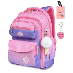 【新品】 [A&Y] 【キーホルダー（ストラップ）付き】撥水加工 リュック キッズ 女の子 小学生 リュックサック 低学年 高学年 保育園 幼稚園 入学 遠足 お祝い 子供の日 プレゼント 1