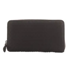 ボッテガヴェネタ BOTTEGA VENETA イントレチャート 長財布 ラウンドファスナー 小銭入れ レザー 茶 ブラウン /AN34 ■OH