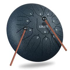 Slit Drum Steel Tongue Drum 11 Notes 10 Inch LEKATO Metal Drum Percussion Instrument with Mallet and Storage Bag for Meditation, Yoga, Zen, Navy Blue (11 Notes 10 Inch) Domestic Shipping 5d24daf1