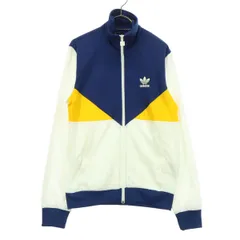 adidas アディダス トレフォイルロゴ 長袖 トラックジャケット S ブルー ジャージ メンズ 古着