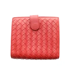 ボッテガヴェネタ BOTTEGA VENETA イントレチャート 二つ折り財布 赤 レッド /SS ■OS ■OH