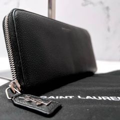 ◇美品◇サンローラン　長財布　グレインレザー　ブラック　カサンドラロゴ ◇美品◇サンローラン 長財布 グレインレザー ブラック カサンドラロゴ