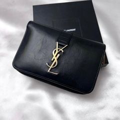 ◇美品◇サンローラン　長財布　グレインレザー　ブラック　カサンドラロゴ ◇美品◇サンローラン 長財布 グレインレザー ブラック カサンドラロゴ
