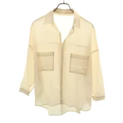 ITEMS URBAN RESEARCH アイテムズ アーバンリサーチ 7分袖 オープンカラーシャツ FREE ベージュ レディース 古着
