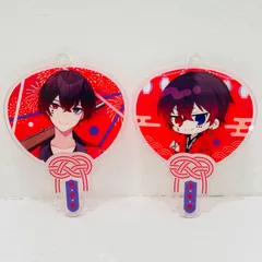 【飾磨店】 中古 あっと うちわキーホルダー 2種セット 「AMPTAKxCOLORS Special Live in 日本武道館『虹』」