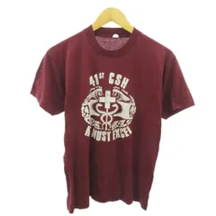 ヴィンテージ VINTAGE スクリーンスターズ SCREEN STARS 80s Tシャツ アメリカ陸軍 第41戦闘支援病院 プリント 半袖 L 紅 ボルドー 1210