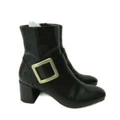 ファビオルスコーニ FABIO RUSCONI チャンキーソール ショートブーツ 黒 ブラック 37 約23.5cm