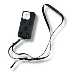 DEMIU デミュウ BALLON CINQ iPhone14Pro スマホケース ショルダーストラップ付き 黒 ブラック レディース 通年 ゴーゴー古着久喜倉庫店 25 No.1642