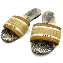 Christian Dior Dway ローズ 刺繍 サンダル 38 - メルカリ