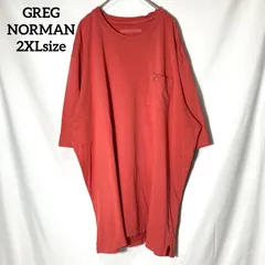 【GREG NORMAN】サメ 刺繍ロゴ ポケットTシャツ グレッグノーマン オーバーサイズ 半袖Tシャツ US古着 USA輸入 アカ 2XLsize相当のサムネイル