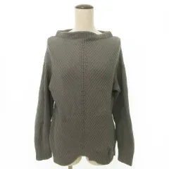 アズールバイマウジー AZUL by moussy 長袖 ニット 無地 スリット Mサイズ カーキ MMT